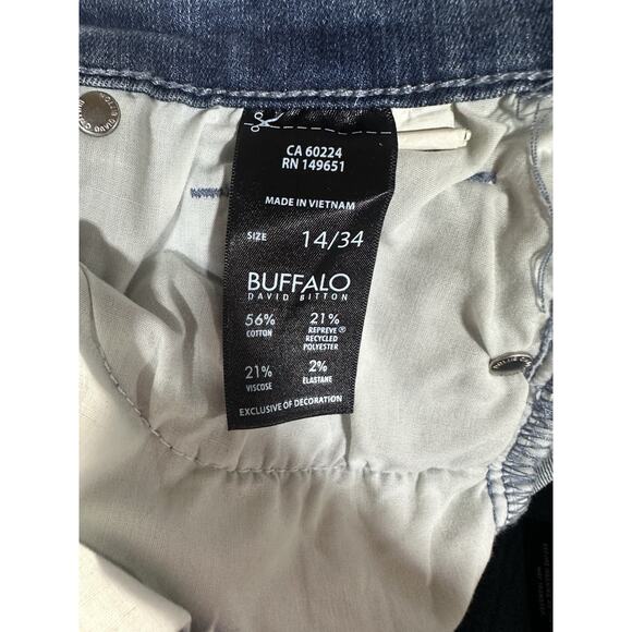 Buffalo David Bitton High-Rise Straight Leg Strech Denim Jeans Size 14/34 NEW - Picture 4 of 4